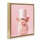 Stupell Industries Silly Piggy Pink Toilet Paper Floating Frame, design by Heidi Kuntz